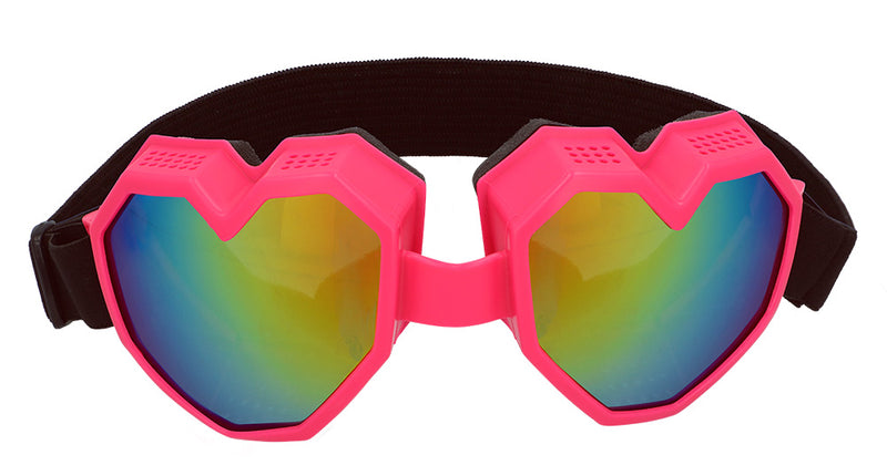 Boland Ski bril Festilove roze hartjes