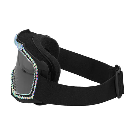 Boland Skibril zwart Galaxy met diamantjes