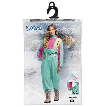 Boland Skipak Snow Blizzard Babe - Groen Retro Skipak Dames | Jaren 80 Foute Kleding