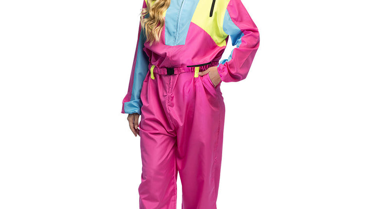 Boland Skipak Snow Glow Babe - Roze Retro Skipak Dames | Jaren 80 Foute Kleding
