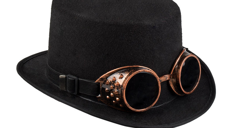 Boland Steampunk hoed met bril