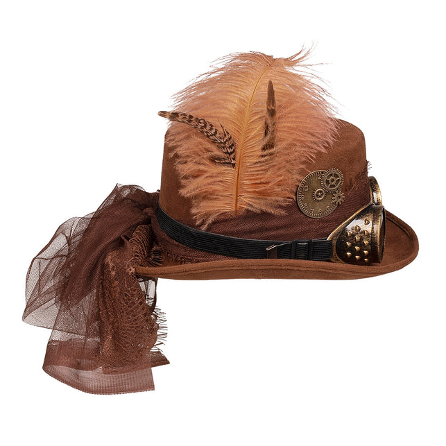 Boland Steampunkhoed bruin Specspunk de luxe