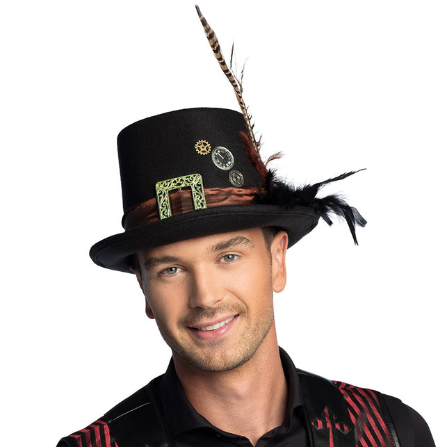 Boland Steampunkhoed Plumepunk