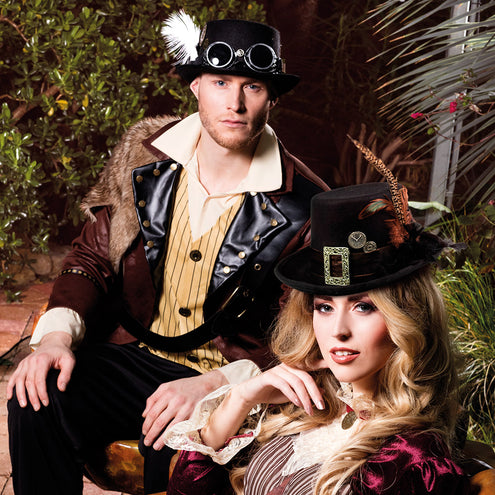 Boland Steampunkhoed Plumepunk