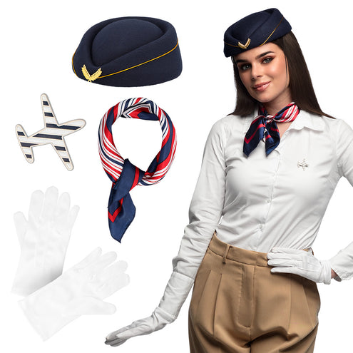 Boland Stewardess accessoires verkleed set