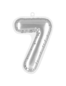 Boland Sticker Folieballon '7' zilver