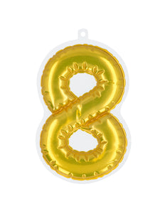 Boland Sticker Folieballon '8' goud
