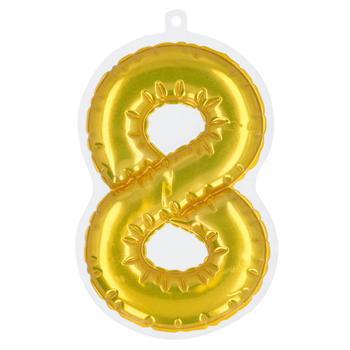 Boland Sticker Folieballon '8' goud