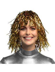 Boland Tinsel pruik Metallic goud