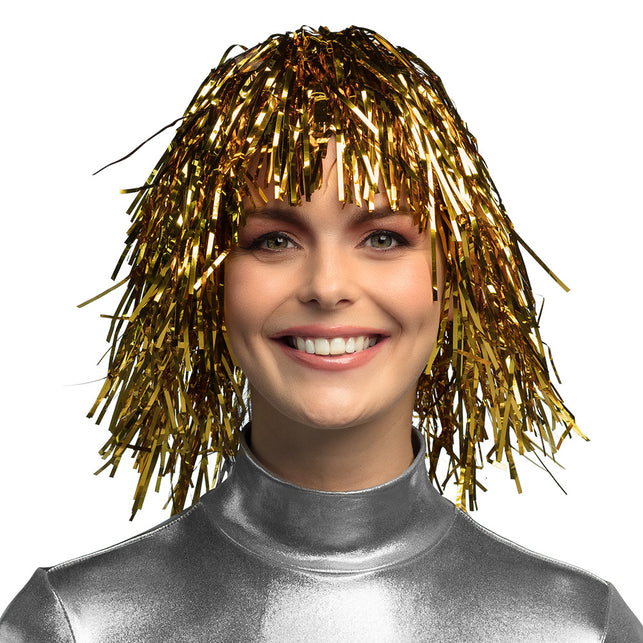 Boland Tinsel pruik Metallic goud