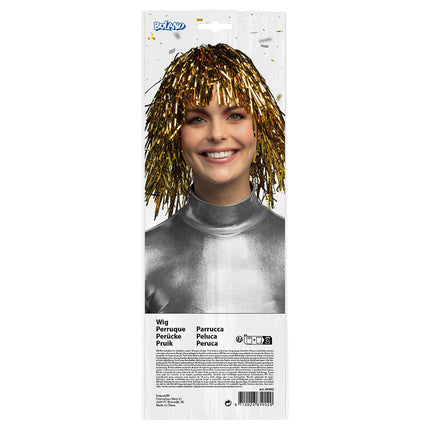Boland Tinsel pruik Metallic goud