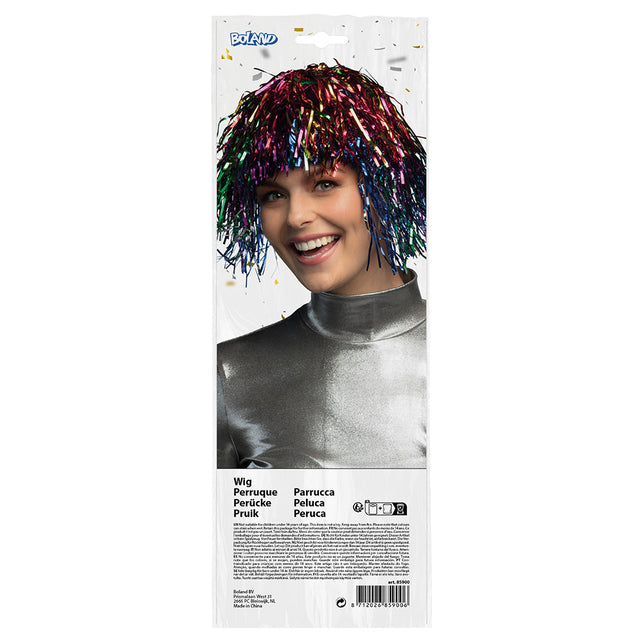 Boland Tinsel pruik Metallic veelkleurig