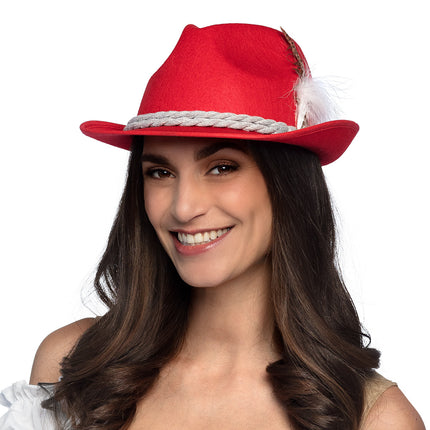 Boland Tiroler hoed rood Hansi
