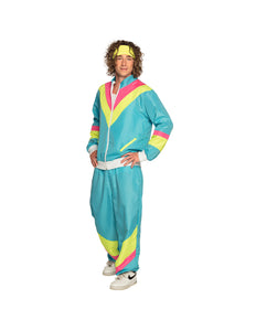 Boland Trainingspak Retro dude neon blauw