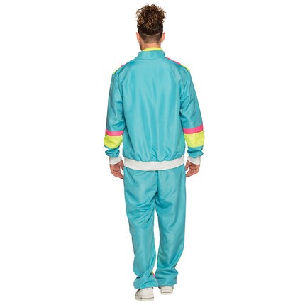 Boland Trainingspak Retro dude neon blauw