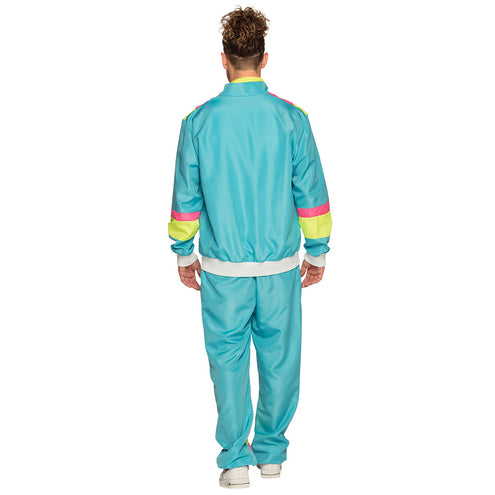 Boland Trainingspak Retro dude neon blauw