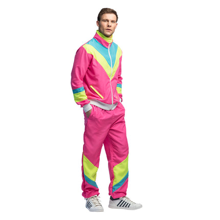 Boland Trainingspak Retro dude neon roze