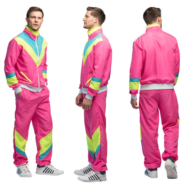 Boland Trainingspak Retro dude neon roze