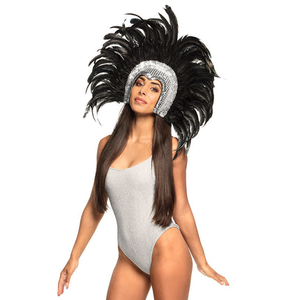 Boland Veren hoofdtooi Go-go danseres zilver