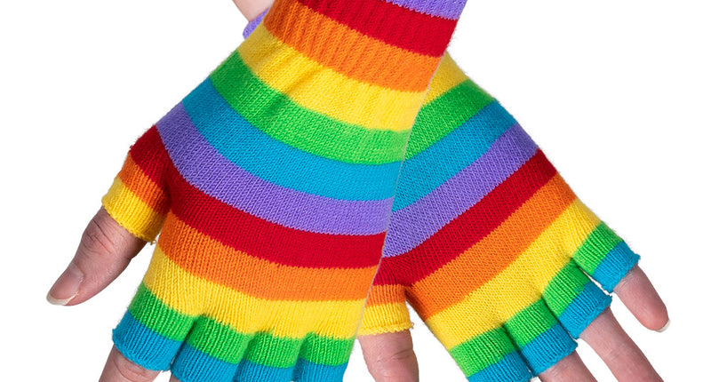 Boland Vingerloze handschoenen regenboog