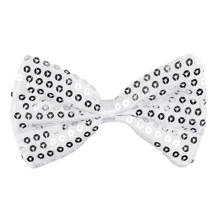 Boland Vlinderstrik zilver pailletten glitter
