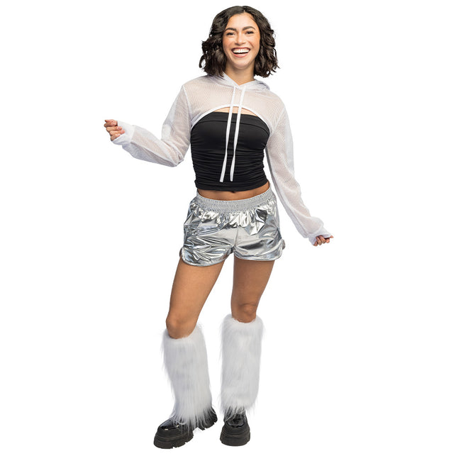 Boland Witte beenwarmers Rave dames (eenheidsmaat)