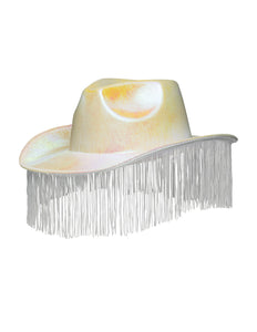 Boland Witte cowboyhoed met franjes Fabulous