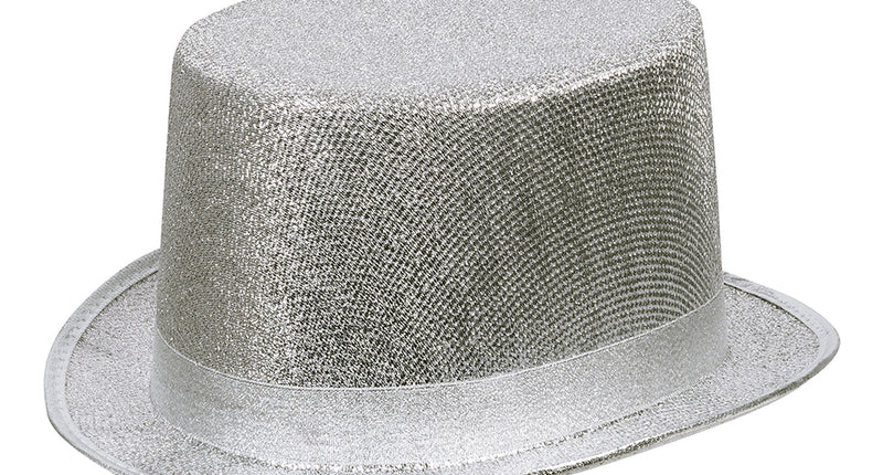 Boland Zilveren hoge hoed lurex