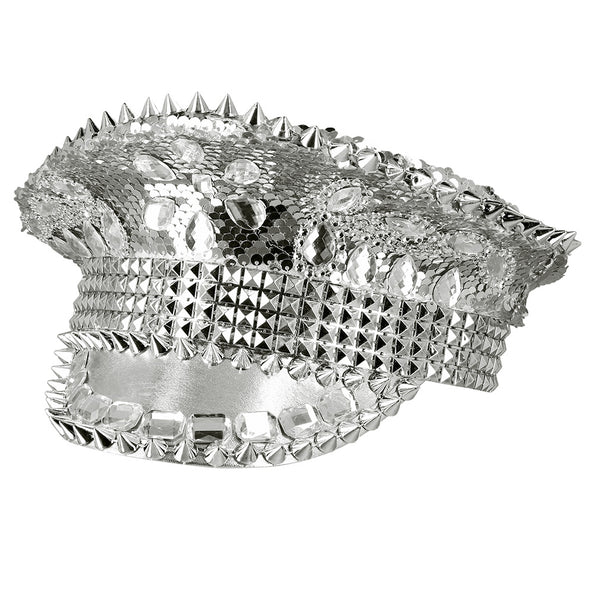 Boland Zilveren pet met studs Glam Festival