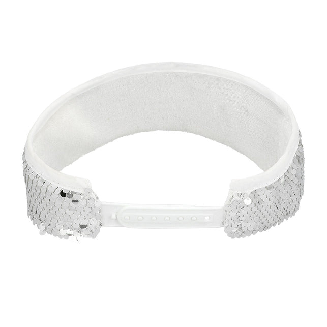 Boland Zilveren zonneklep glitter pailletten