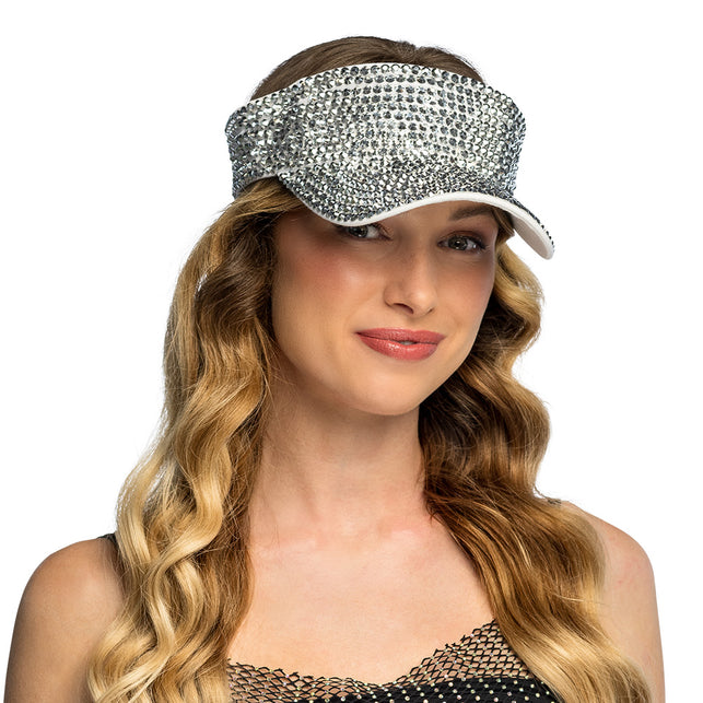 Boland Zonneklep Glam zilver