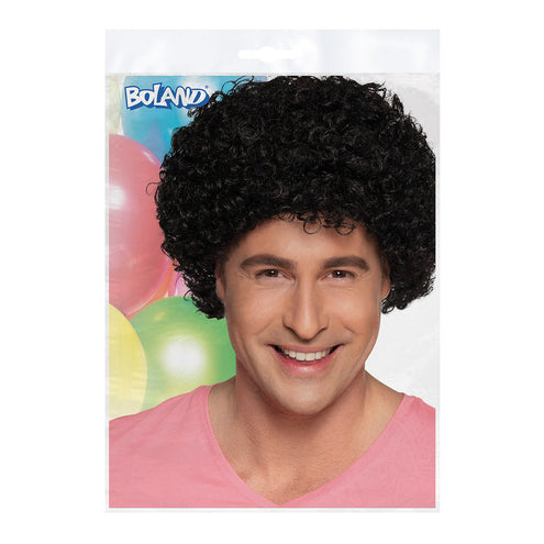 Boland Zwarte krul pruik Pop
