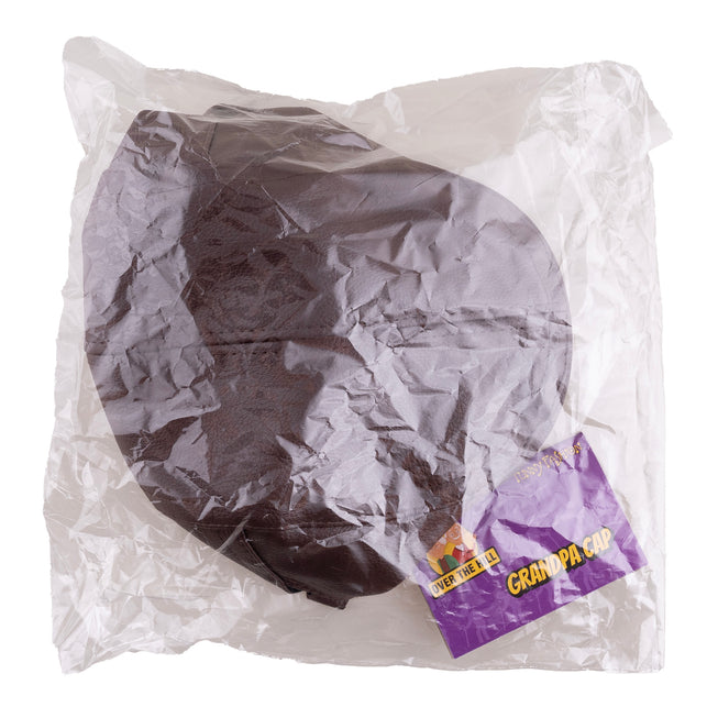 Bompapet bruine platte pet van Funny Fashion in de verpakking