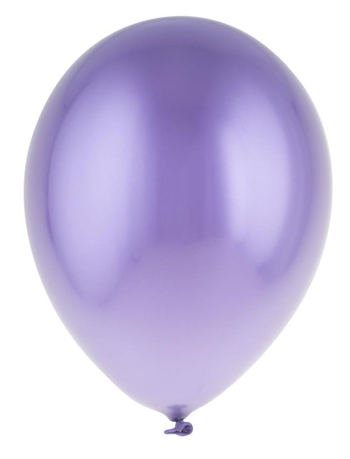 Chrome ballon lila met glanzende spiegelende afwerking, 30,5 cm, voor feestversiering