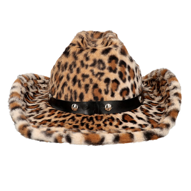 Cowboyhoed Wild leopard los van voren, met luipaardvlekken tot op de binnenkant van de rand