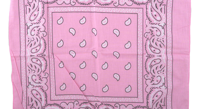Funny Fashion Bandana roze cowboy zakdoek 50x50cm