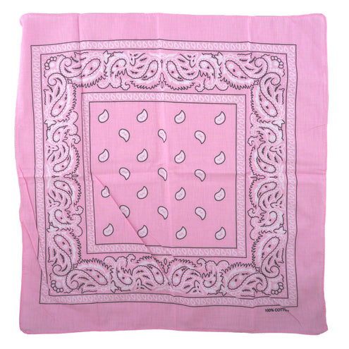Funny Fashion Bandana roze cowboy zakdoek 50x50cm