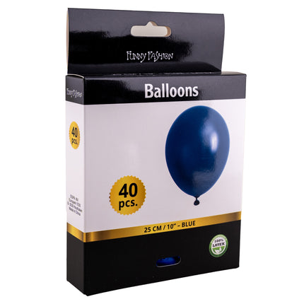Funny Fashion Blauwe latex ballonnen 40st
