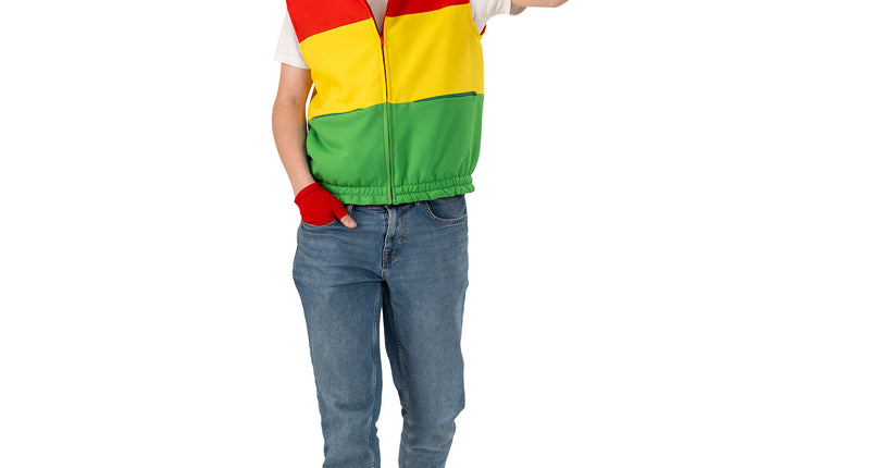 Funny Fashion Bodywarmer rood, geel, groen heren