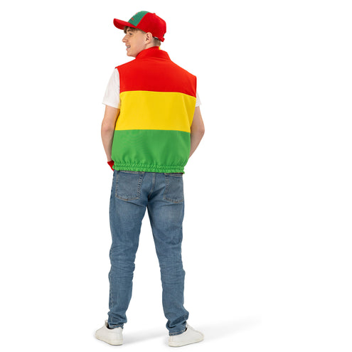 Funny Fashion Bodywarmer rood, geel, groen heren