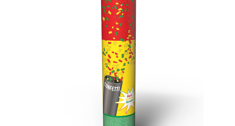 Funny Fashion Confetti kanon rood geel groen Limburg 60cm