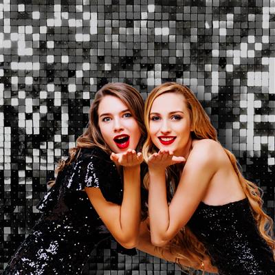 Funny Fashion Folie achtergrond zwart voor Photo booth en bruiloften