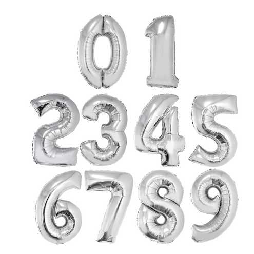 Funny Fashion Folieballon 102 cm zilver