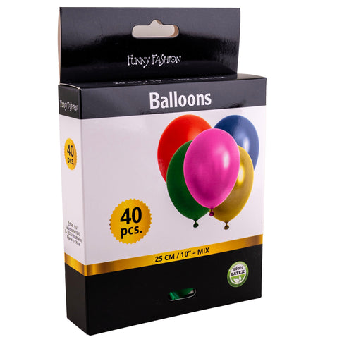 Funny Fashion Gekleurde latex ballonnen 40st