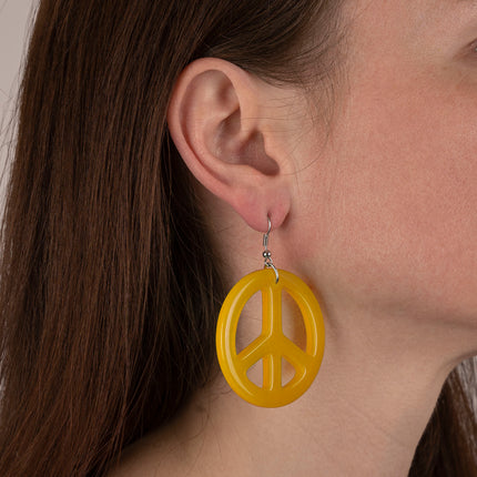 Funny Fashion Gele hippie oorbellen