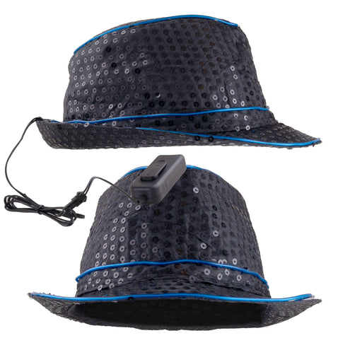 Funny Fashion Glitterhoed pailleten met licht roze