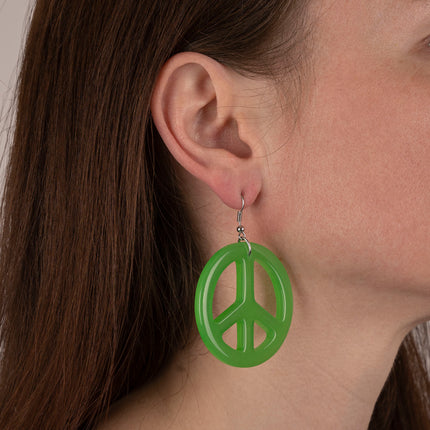 Funny Fashion Groene hippie oorbellen