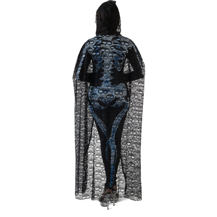 Funny Fashion Halloween cape schedels kant