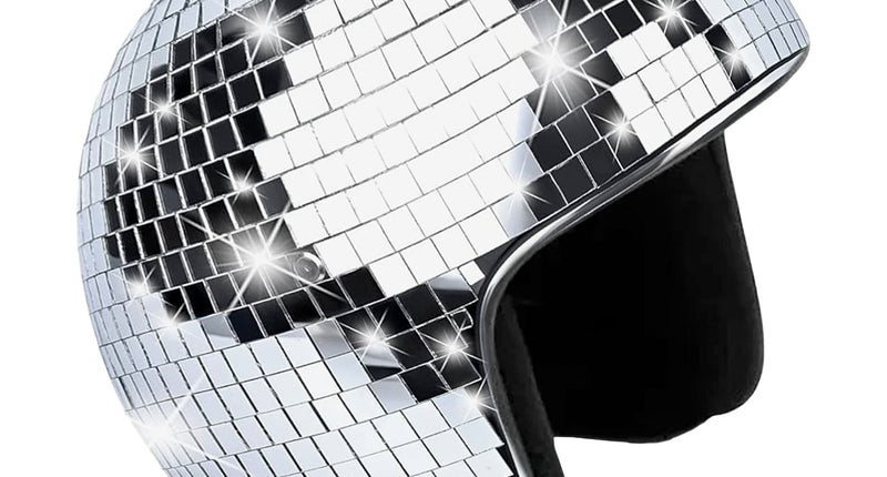Funny Fashion Helm met spiegeltjes Disco bal