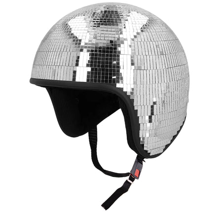 Funny Fashion Helm met spiegeltjes Disco bal